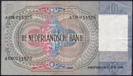 Nederland 10 Gulden bankbiljet 1940 NR 42-2  kwaliteit ZF