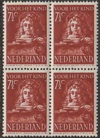 Plaatfout 401 PM Postfris in blok van 4