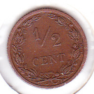 Halve cent 1906 Koningin Wilhelmina   (Pracht)