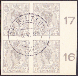 NVPH   83 in blok van 4 met stempel ''De Bilt UT'' Cataloguswaarde 40.00++