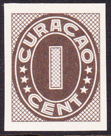 Curacao Proef van de NVPH 121  Cijferzegels 1936 oplage Kolff & Co