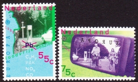 NVPH 1404-1405 Europa Transport en Milieu Postfris