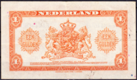 1 Gulden bankbiljet Wilhelmina I 1943 NR 05-1 kwaliteit ZF+