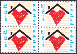 Plaatfout 1435 P Postfris in blok van 4 Cataloguswaarde 14.00