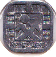 5 cent 1941 met nog deels originele patinalaag (Pracht)