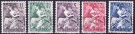 NVPH  449-453 Nationale-hulpzegels 1946 gebruikt