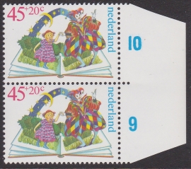 Plaatfout 1210 P1 Postfris in paar Cataloguswaarde 8.00 E-4879
