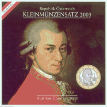 Oostenrijk Euroset 2003 BU Wolfgang Amadeus Mozart