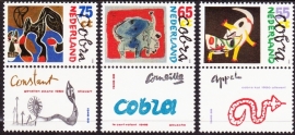 NVPH 1408-1410 Moderne Kunst, ''Corneille, Karel Appel en Constant'' Postfris