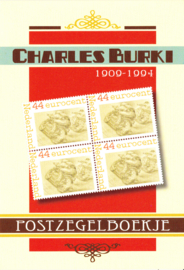 Postzegelboekje Postaumaat Charles Burki rood Postfris
