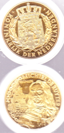 Herdenkingspenning Michiel de ruyter zwaar goud verguld