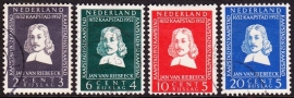NVPH  578-581 Jan van Riebeeck Gebruikt