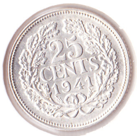 25 cent Zilver 1941 (Pracht+)