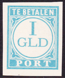 Nederlands-Indië  Proef van de NVPH P48 Portzegel 1,00 gulden