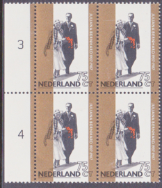Plaatfout 1367 PM4 Postfris in blok van 4 S-0154