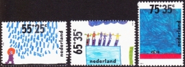NVPH  1415-1417 Kinderzegels 1988 Kind en Water Postfris