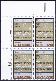 Plaatfout 860 PM1 Postfris in blok van 4 Cataloguswaarde 16.00