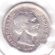 5 cent 1859 Koning Willem III    (Zeer Fraai )