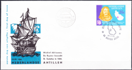 Plaatfout Ned. Antillen 371 P op FDC onbeschreven met open klep