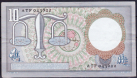 Nederland 10 Gulden bankbiljet Hugo de Groot 1953 NR 48-1b  kwaliteit ZF+