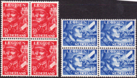 NVPH  402-403 Legioenzegels in blokken van 4 Postfris Cataloguswaarde 45,00