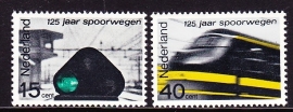 NVPH  818/819 125 jaar spoorwegen Postfris