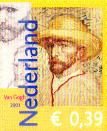 NVPH 2139b van Gogh zwaar verschoven stansing