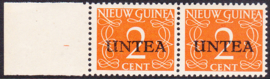 Plaatfout Ned. Nieuw Guinea 2 P op UNTEA 2 Postfris