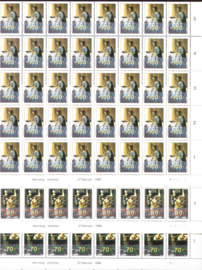NVPH 1664-1666 ''Johannes Vermeer'' 1996 Postfris in complete vellen van 100