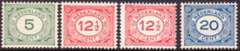 NVPH   107-109 inc 108b Cijferzegels Ongebruikt Cataloguswaarde 105,00