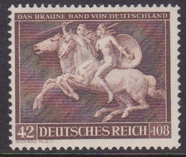 Mi 780 Galoprennen ''Das Braune Band von Deutschland'' Postfris Cataloguswaarde: 12,00 E-2296