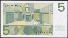 Nederland 5 Gulden bankbiljet 1966 NR 23-1a  kwaliteit P+