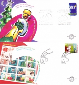 FDC Jaargang 2001 compleet onbeschreven met open klep E429 T/M E447