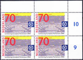 Plaatfout  1300 PM  in blok van 4 Postfris  Cataloguswaarde 7.00