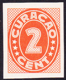 Curacao Proef van de NVPH 123  Cijferzegels 1936 oplage Kolff & Co