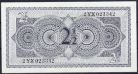Nederland 2½ Gulden bankbiljet Wilhelmina 1949 NR 16-1b  kwaliteit UNC