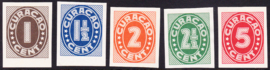 Curacao Proeven van de NVPH 121-125 Cijferzegels 1936 oplage Kolff & Co