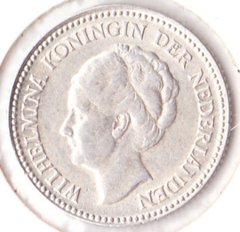 Nederland ½ gulden Zilver 1930 Koningin Wilhelmina ZF