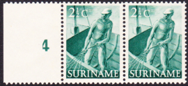 Plaatfout Suriname 298 PM2 in paar  Postfris
