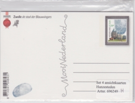 SET 4 BRIEFKAARTEN VOORGEDRUKT MOOI NEDERLAND HANZESTEDEN 2006  KR-SP1