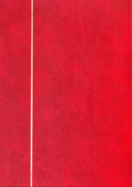 3x Stockboek 16 pagina wit bladig ZONDER tussenstrook, kaft rood