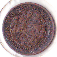 Nederland 1 cent 1917  ZF+