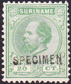 Suriname NVPH 9 met opdruk SPECIMEN ongebruikt