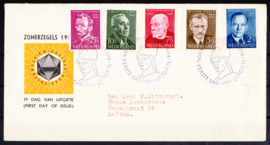 FDC E16 ''Zomerzegels 1954'' getypt adres met dichte klep