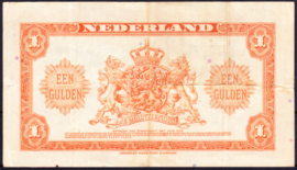 1 Gulden bankbiljet Wilhelmina I 1943 NR 05-1 kwaliteit ZF
