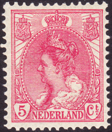 NVPH   60 Koningin Wilhelmina Ongebruikt  cataloguswaarde 2,00