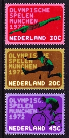 NVPH 1012/1014 Olympische spelen Munchen Postfris
