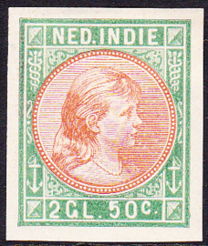 Nederlands-Indië  Proef van de NVPH 30 Prinses Wilhelmina 2,50 gulden
