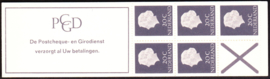 Postzegelboekje  6C + klein Telblok en Poot links boven breed(B)  Postfris  Cataloguswaarde 70,00++