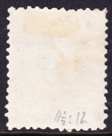 NVPH 10aD Kamtanding 11,5 X 12 Koning Willem III Gebruikt Cataloguswaarde 50,00